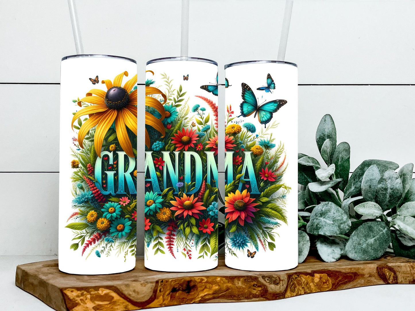 Grandma Floral Butterfly