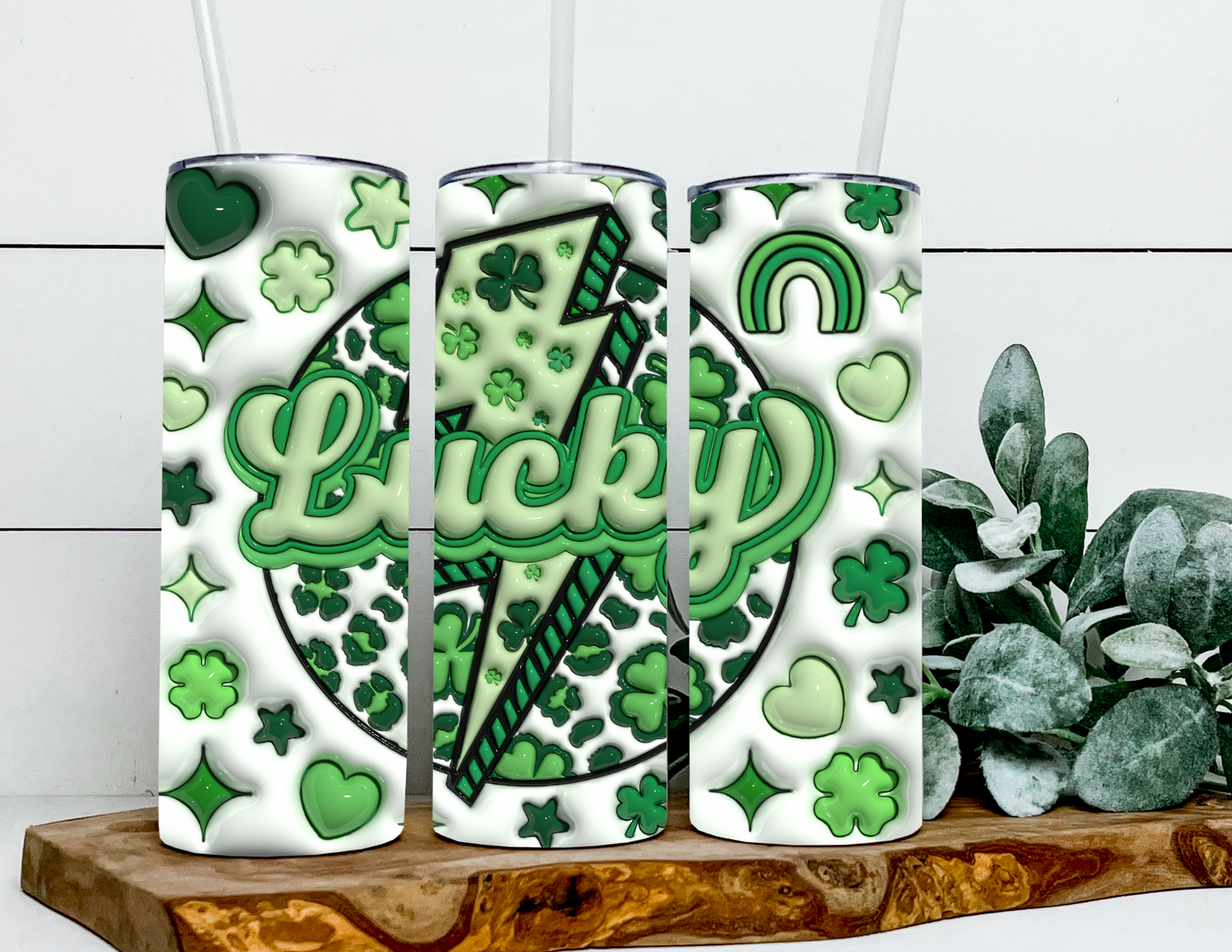 3d Puff Lucky St Pattys Day