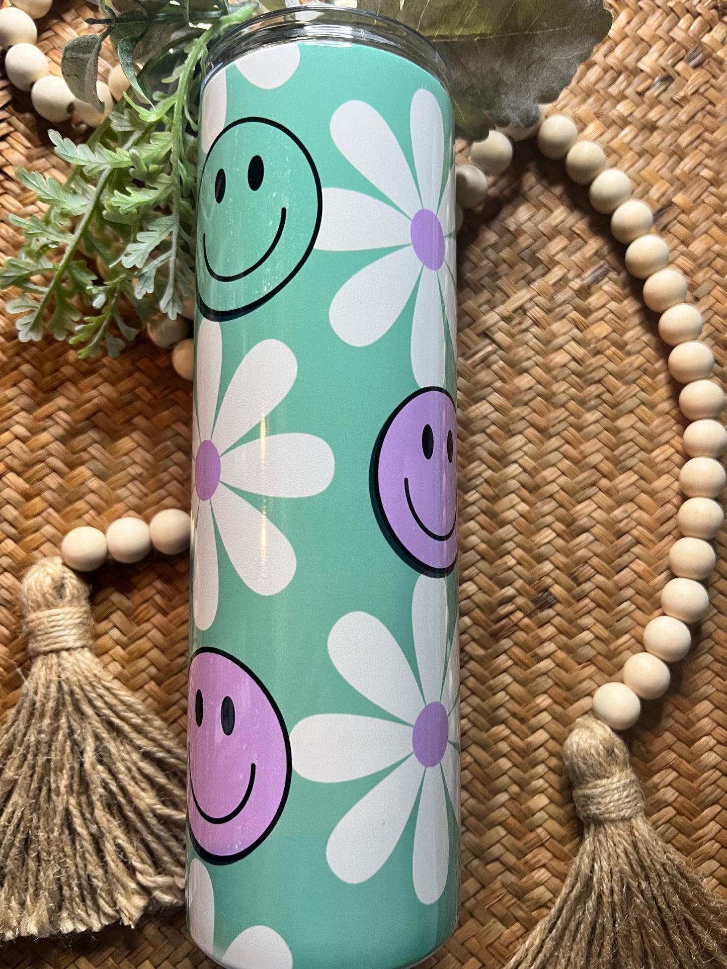 Retro floral smileys