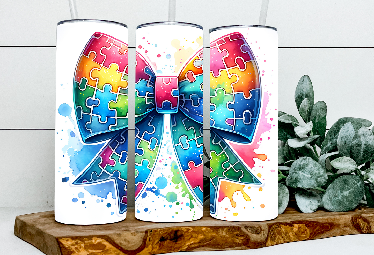 Autism Awareness Bow