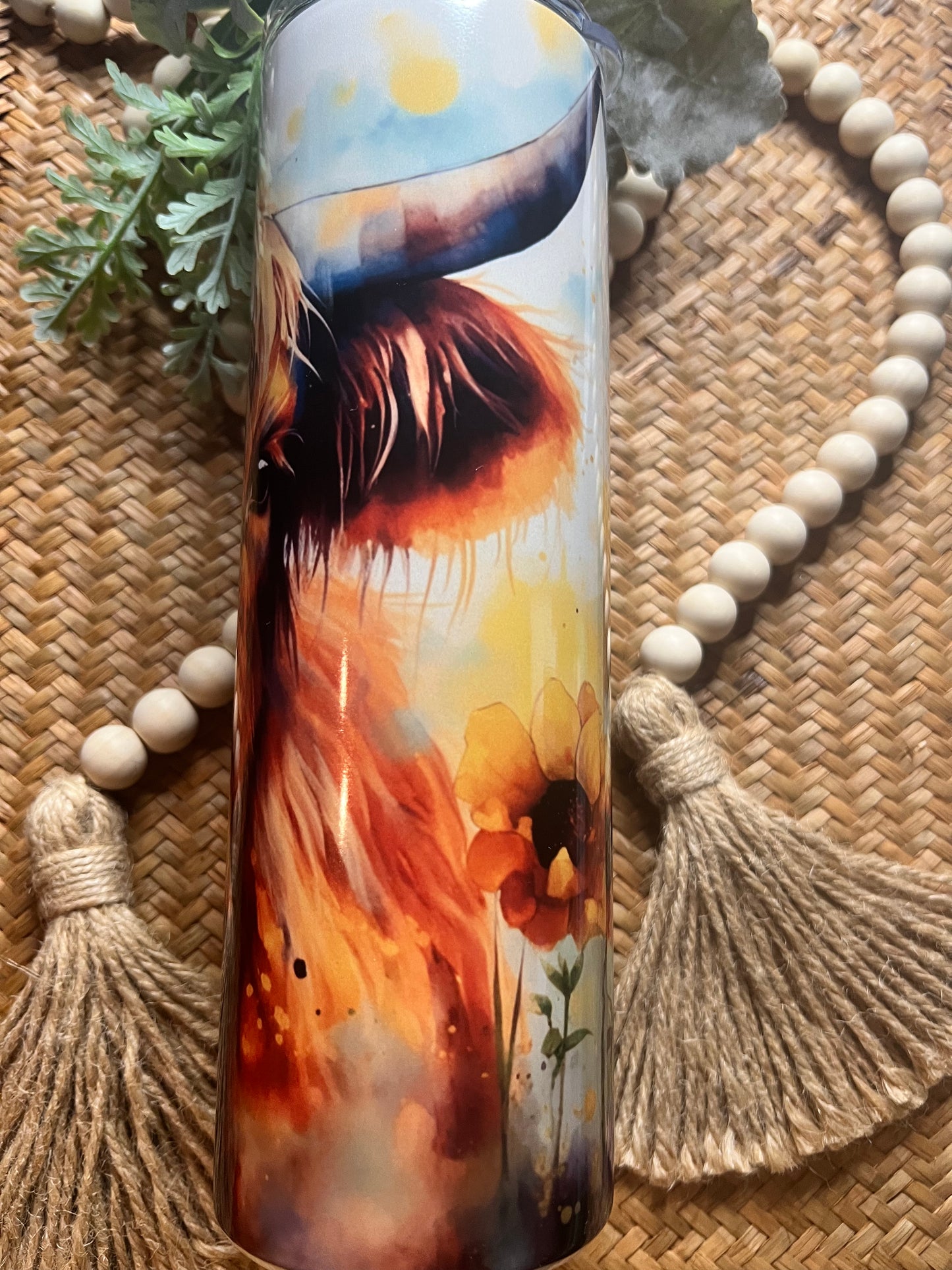 Highland and Sunflowers