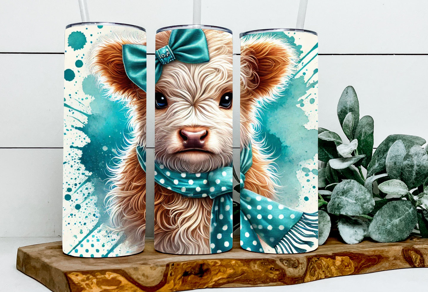 Arabella the Blue Scarf & Bow Highland