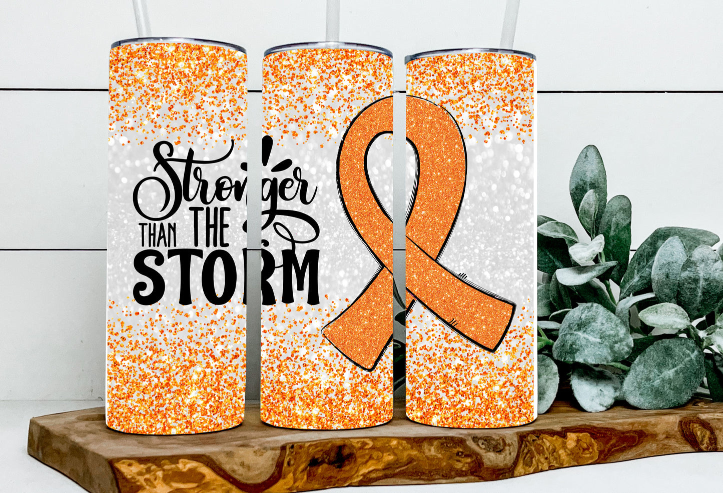Stronger than the Storm Orange Ribbon