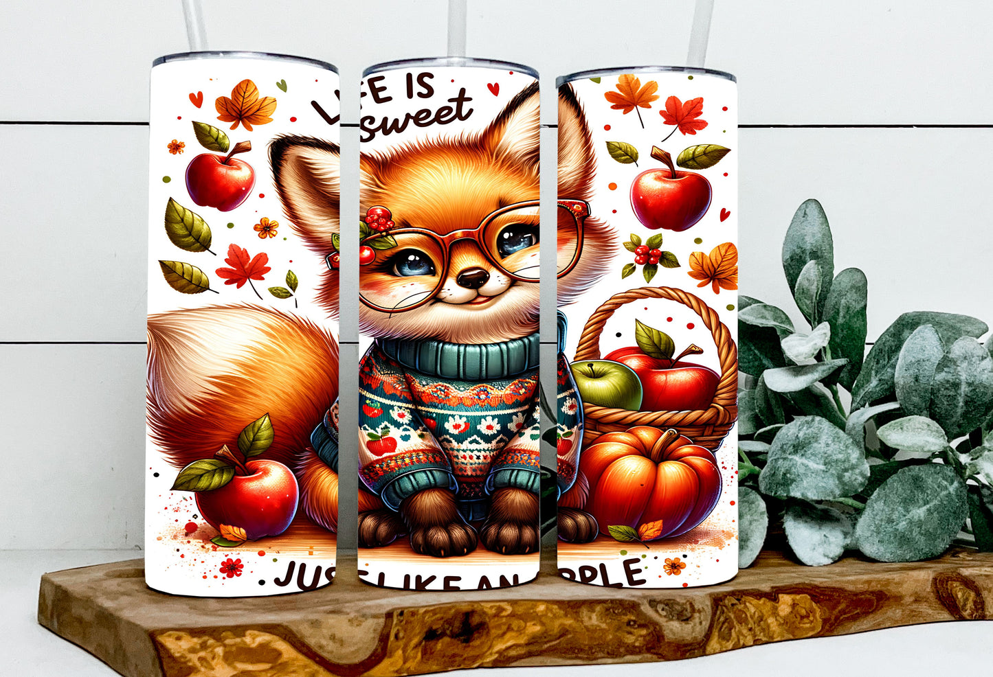 Life is Sweet Just like a Apple Fox