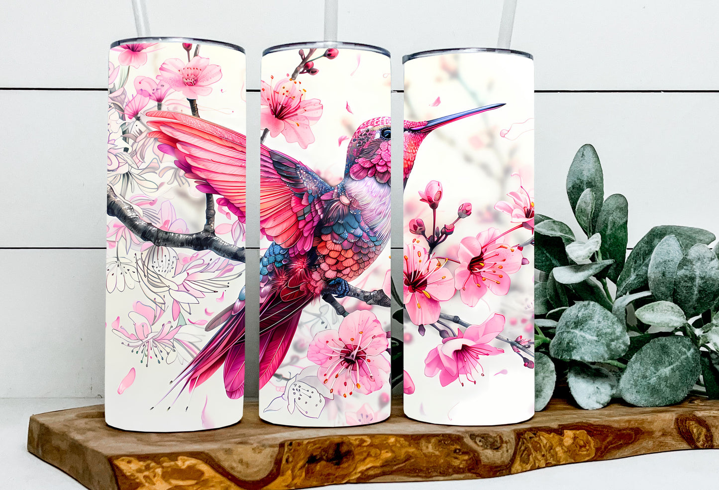 Breia the Pink Floral Hummingbird