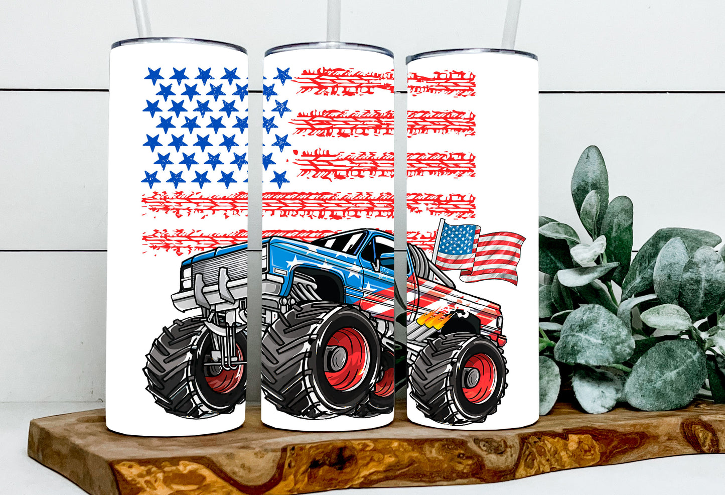 American Flag Monster Truck