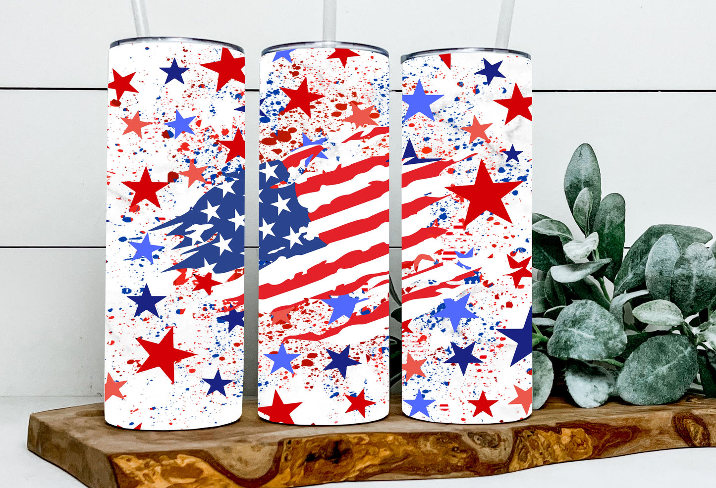 American Flag Star Splatter