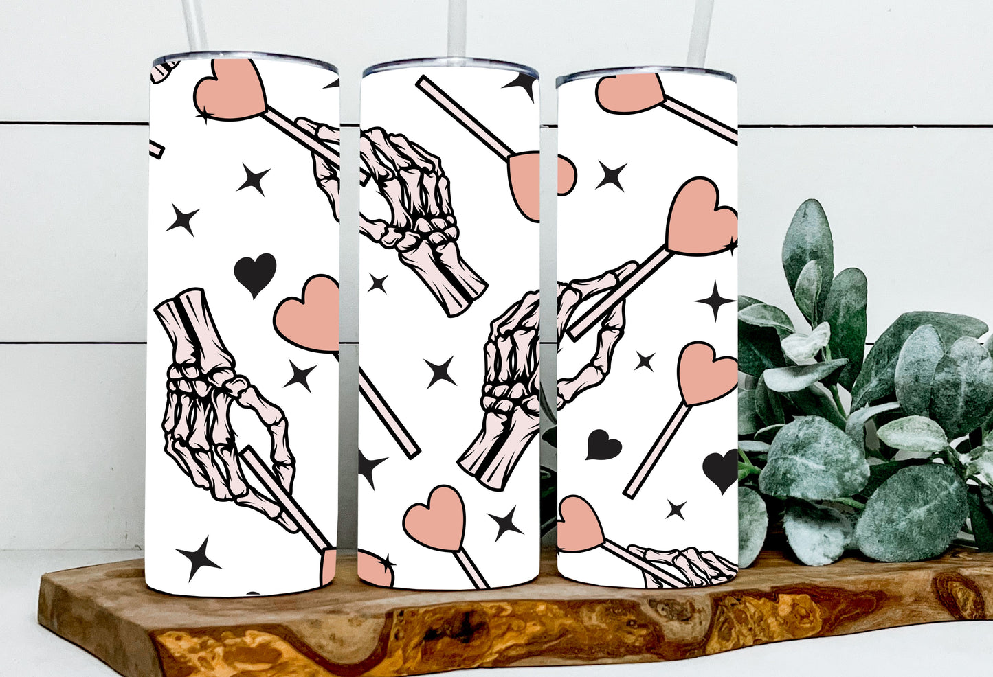 Skeleton Hand Heart Suckers