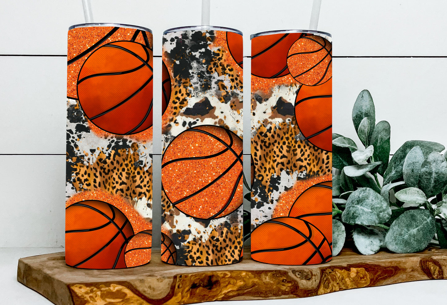 Basketball Glitter Leopard Cowprint