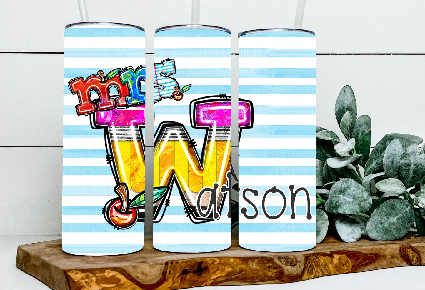 Teacher Custom Blue Stripes