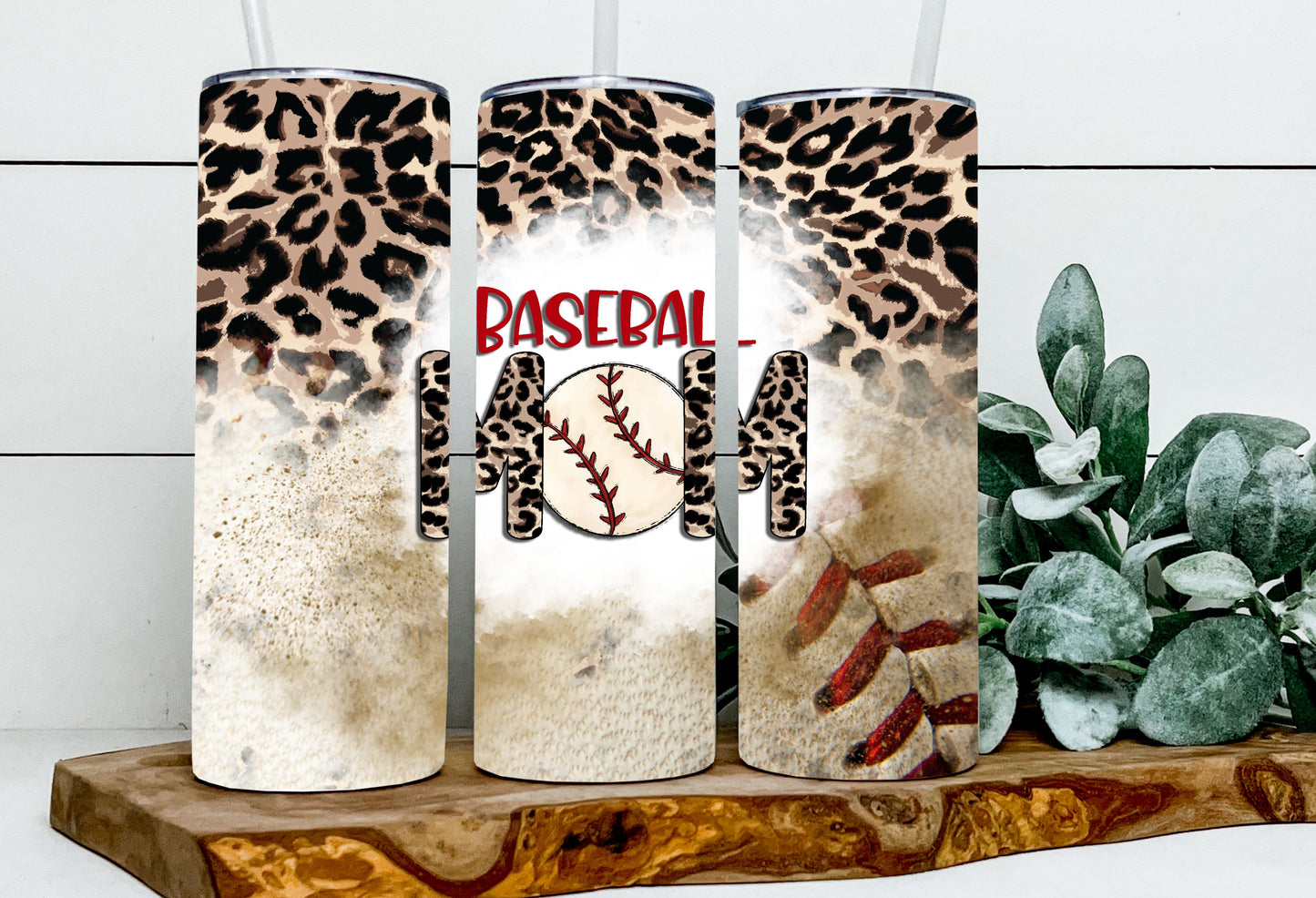 Baseball Mom Leopard Ball