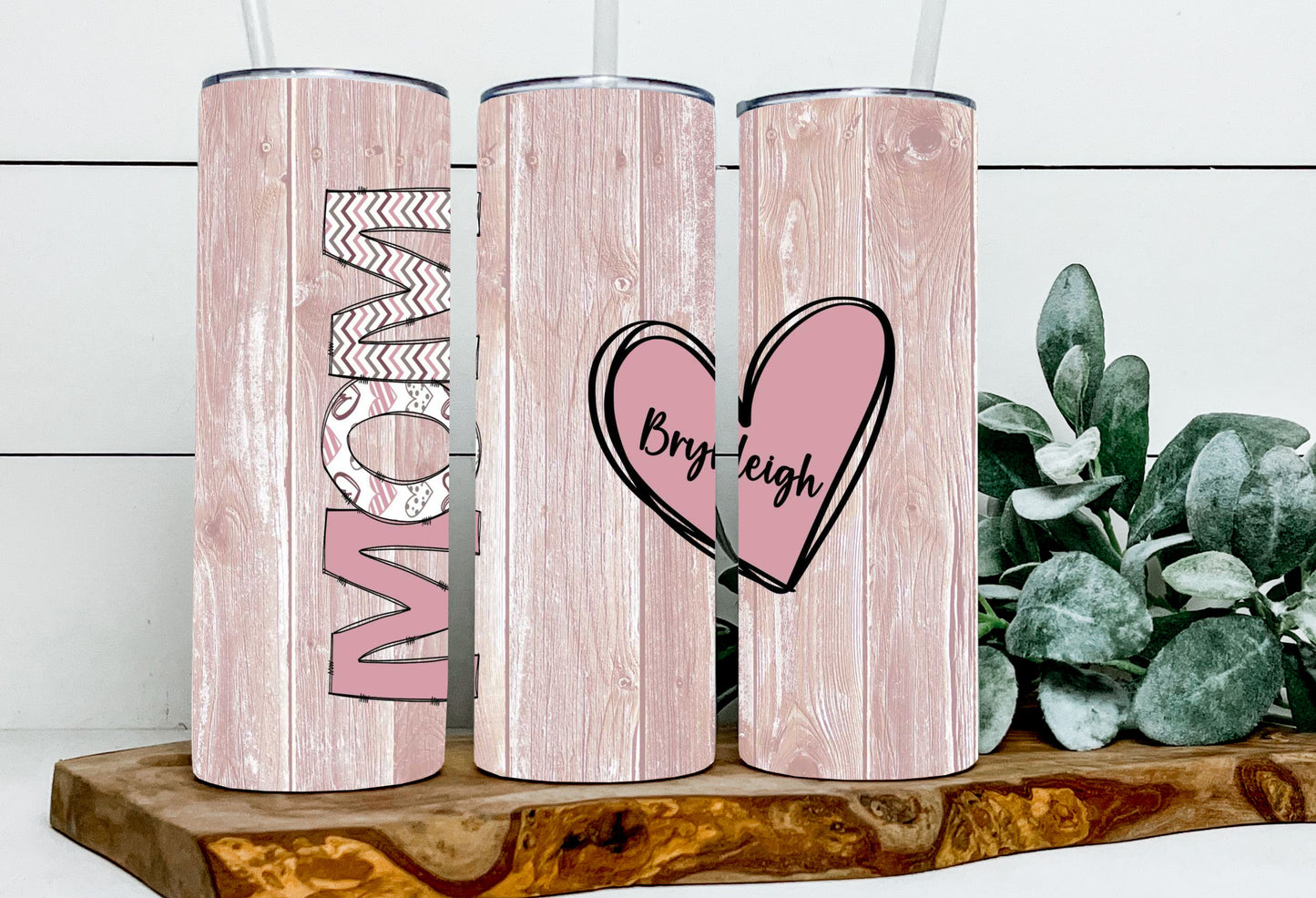 Mom Pink Custom Hearts