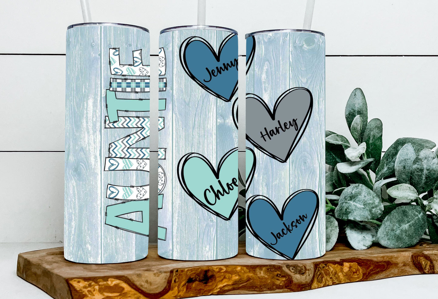 Auntie Blue Custom Hearts