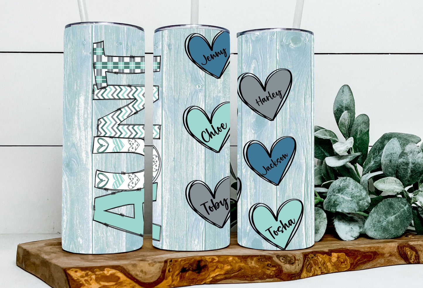 Aunt Blue Custom Hearts