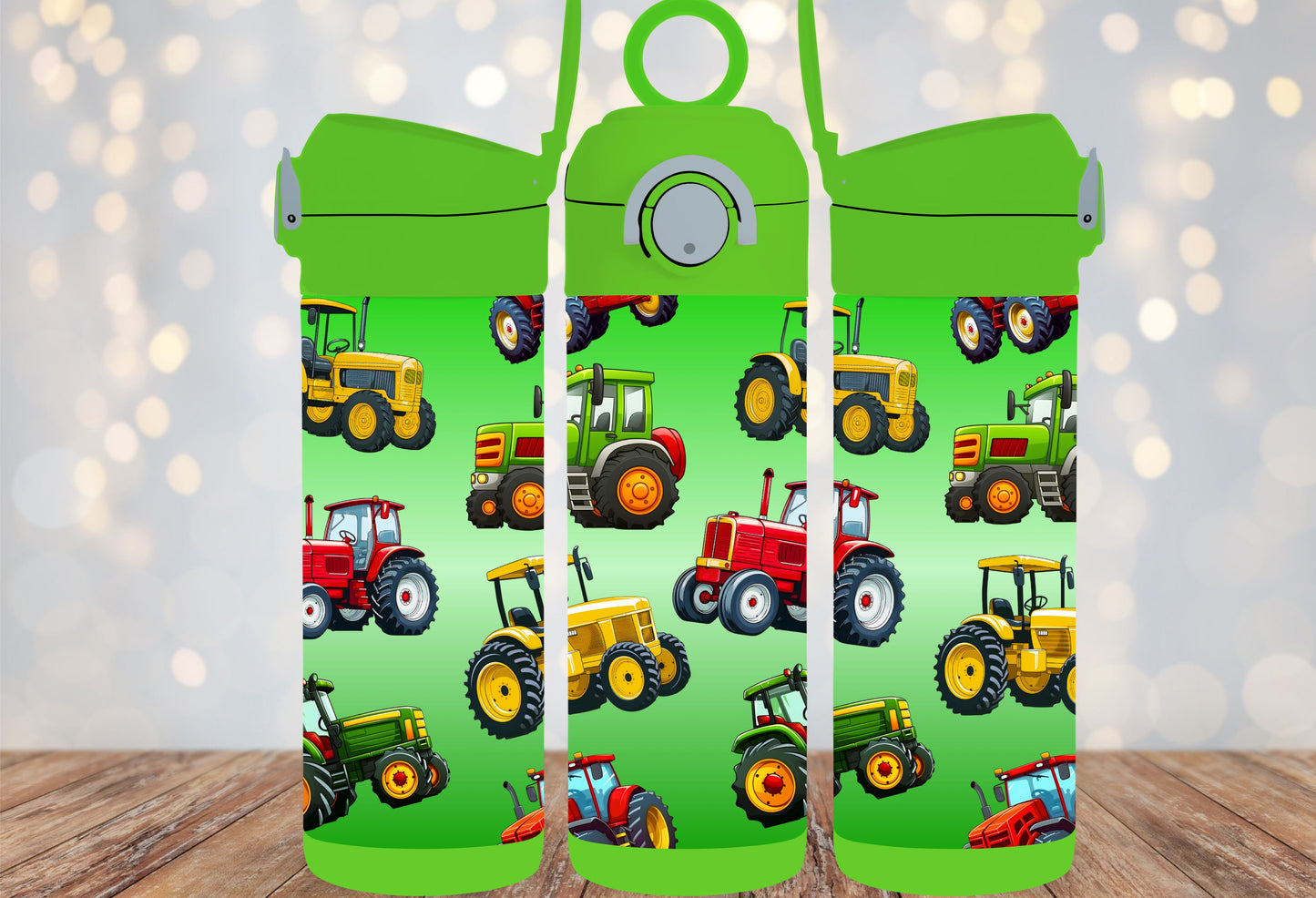 Red, Yellow & Green Tractors