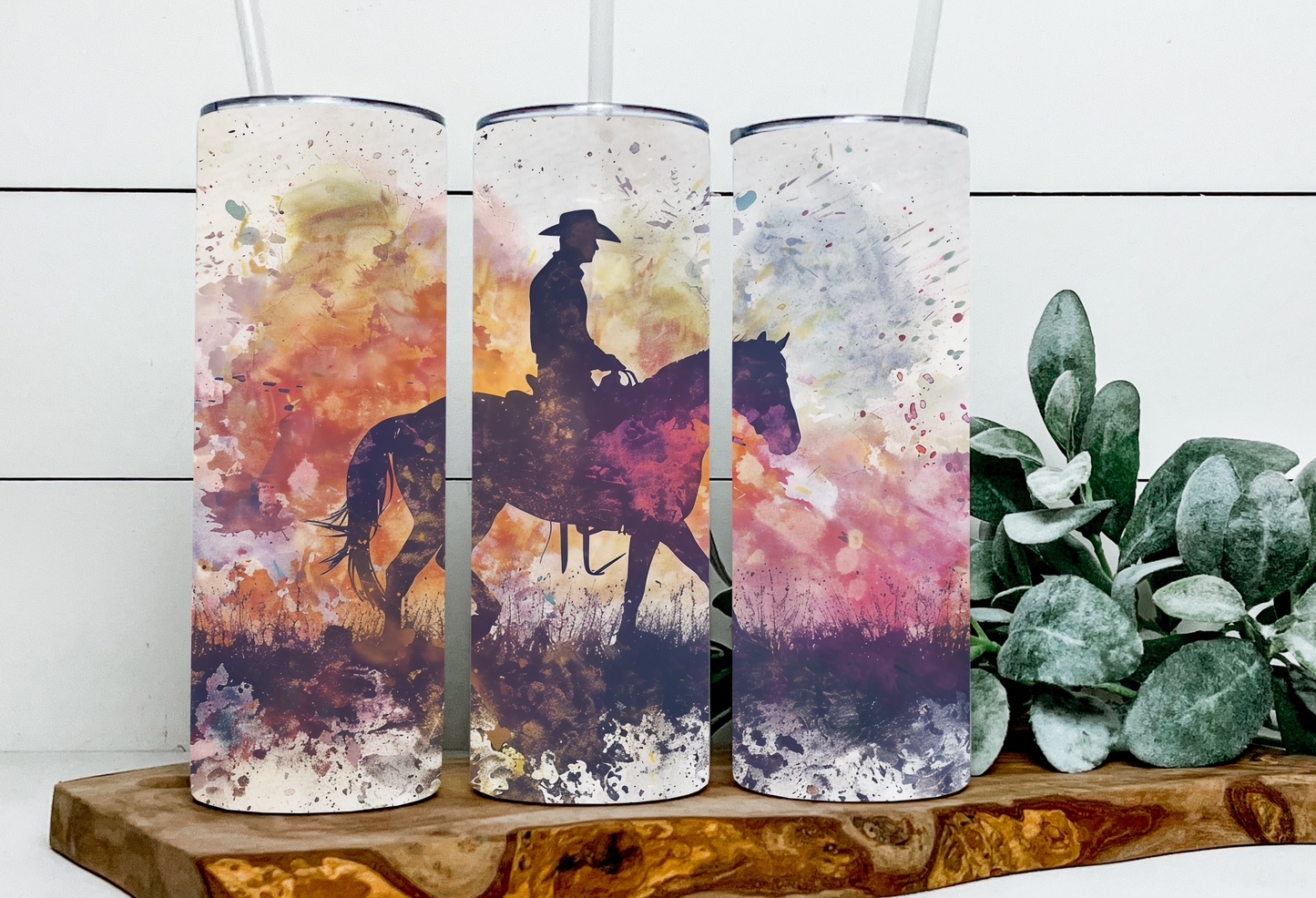 Cowboy Horse Splatter