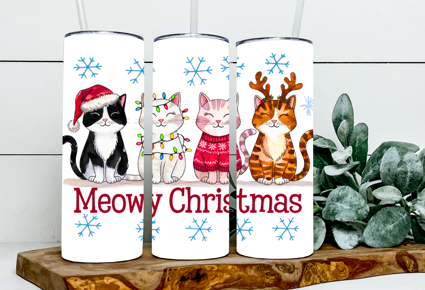 Meowy Christmas Snowflakes