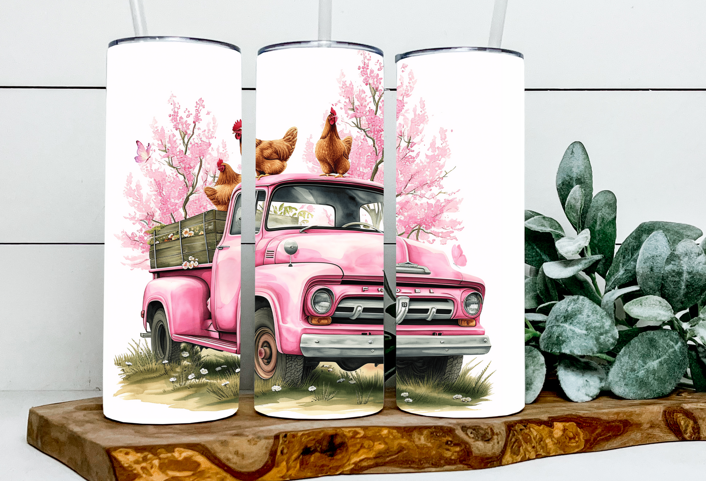 Spring Chickens on a Vintage Truck