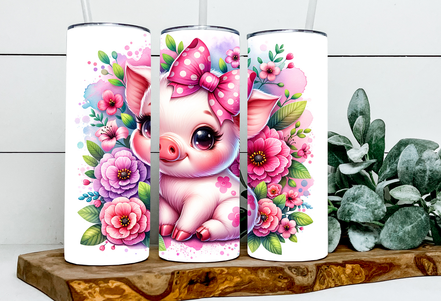 Peaches the Floral Pig