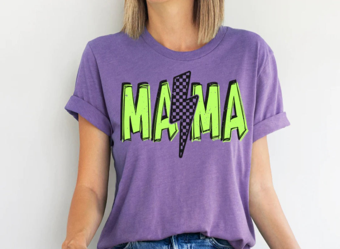 Mama Neon Checkered D6