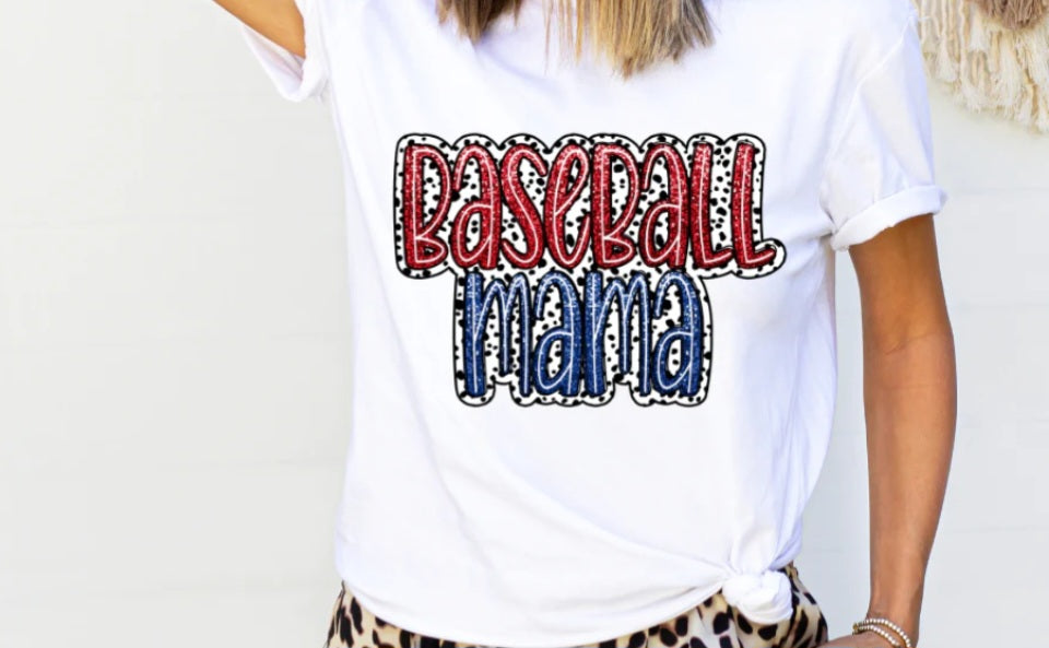 Baseball Mama Faux Glitter D4