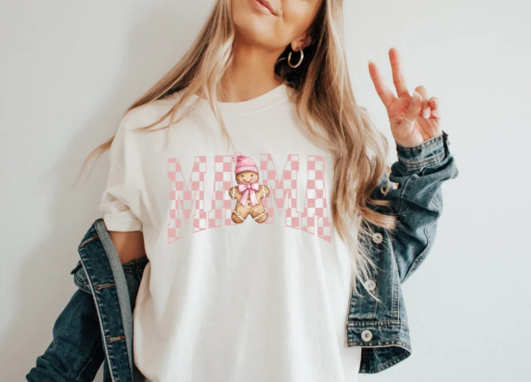 Checkered Gingerbread Mama CT