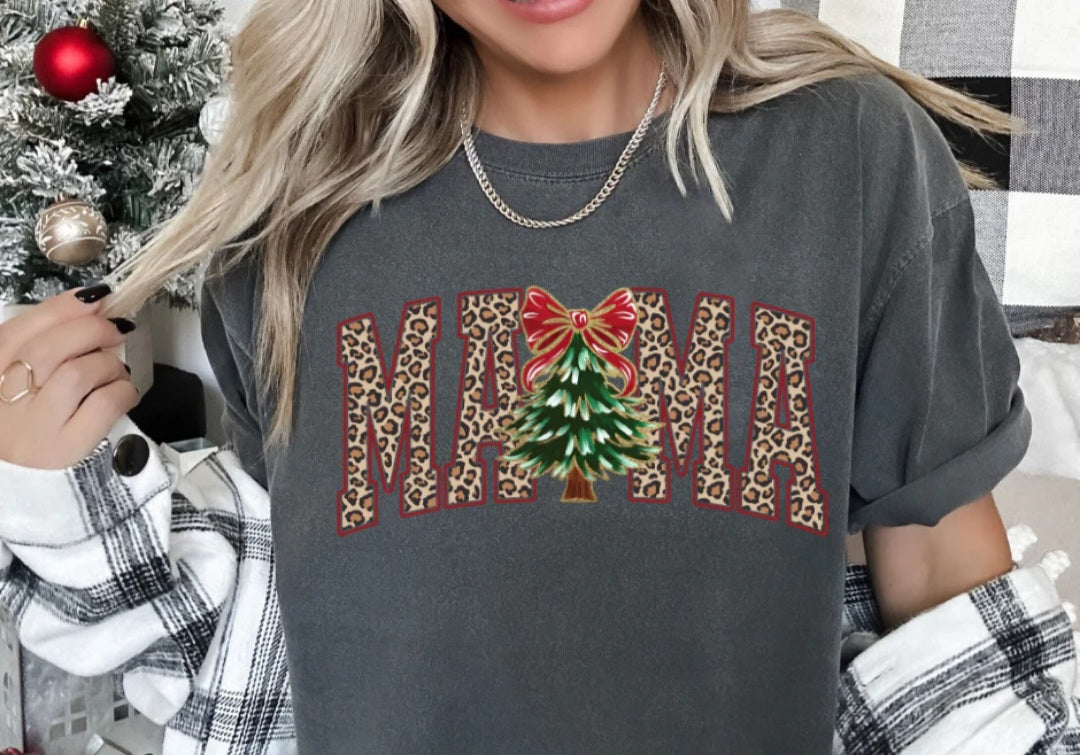 Leopard Christmas Tree Mama CT