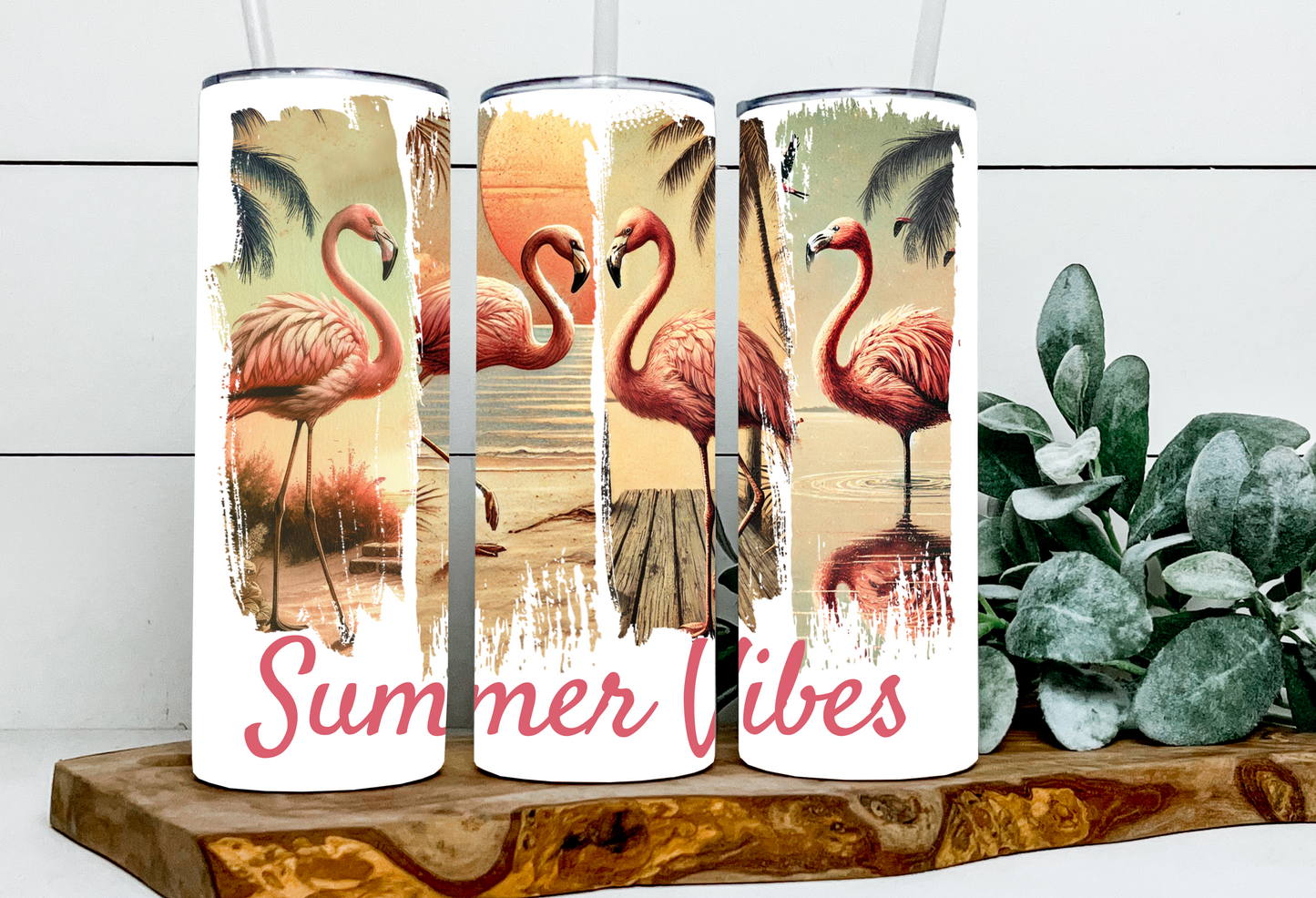 Summer Vibes Flamingos