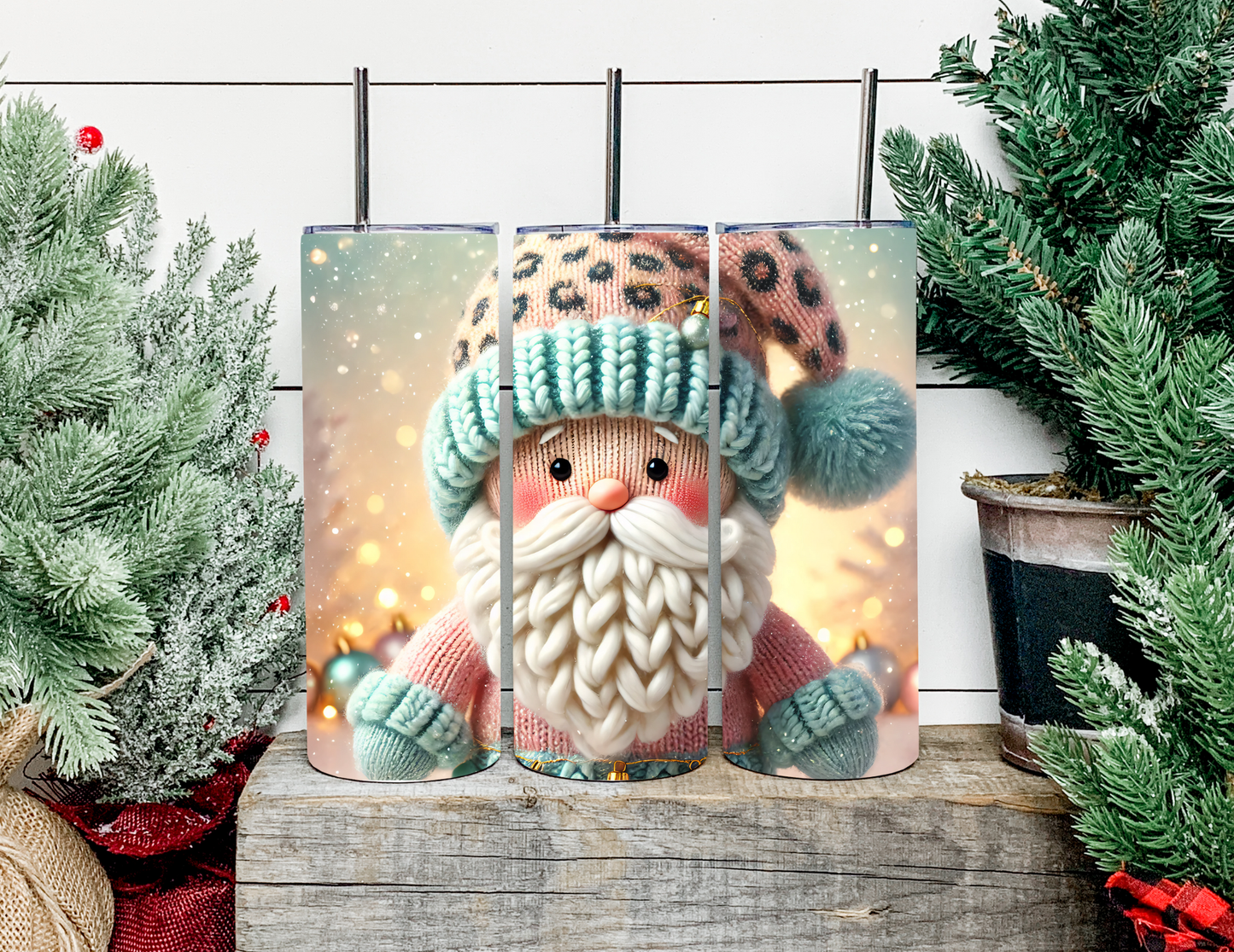 Faux Yarn Santa