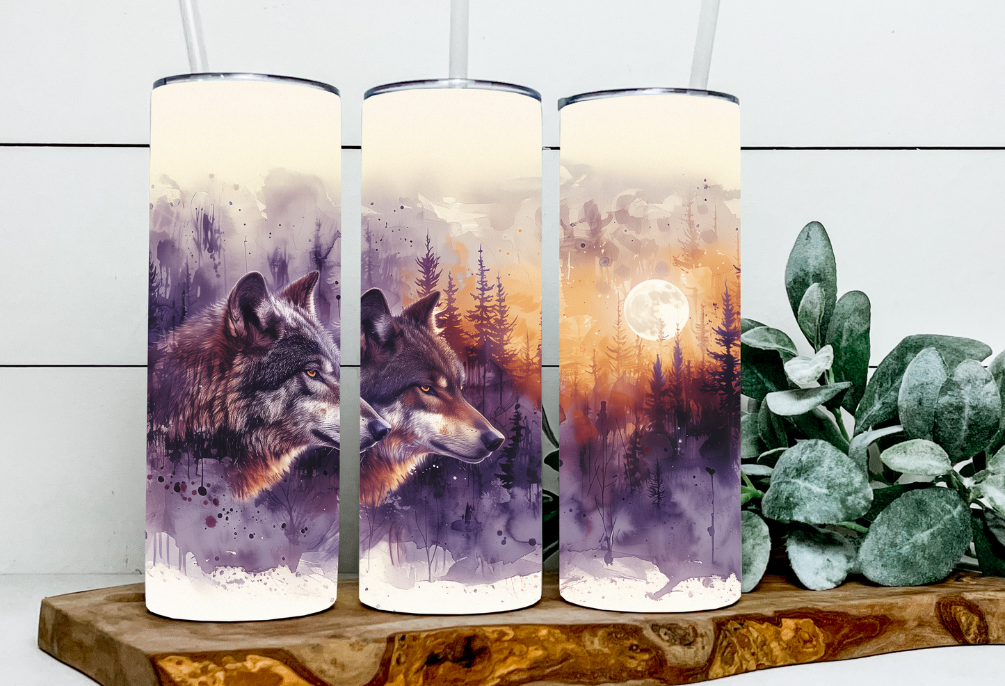 Watercolor Wolves
