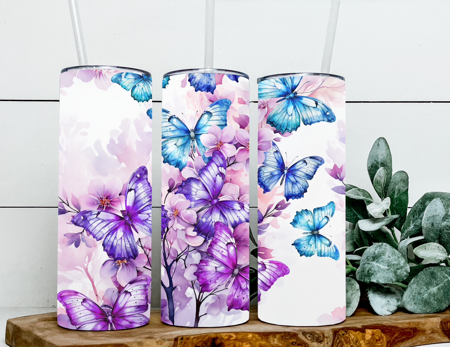 Butterflies Purples and Blues