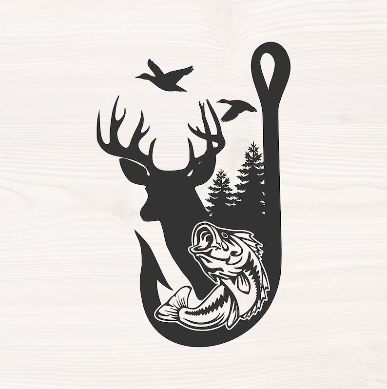 Deer & Fish Hook E1