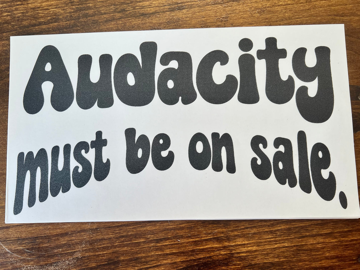 Audacity Must be on Sale C9