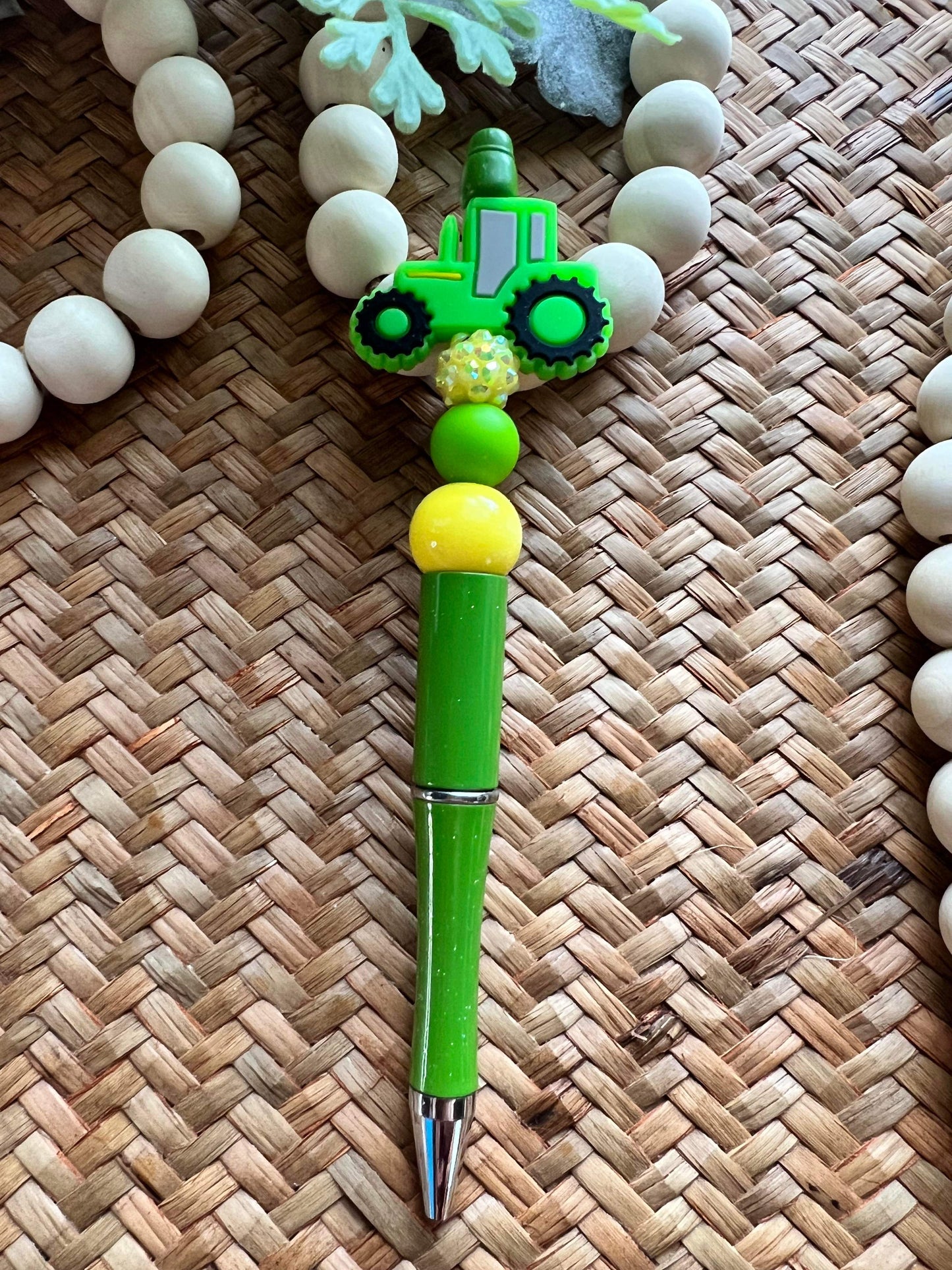 Tractor Beaded Pen