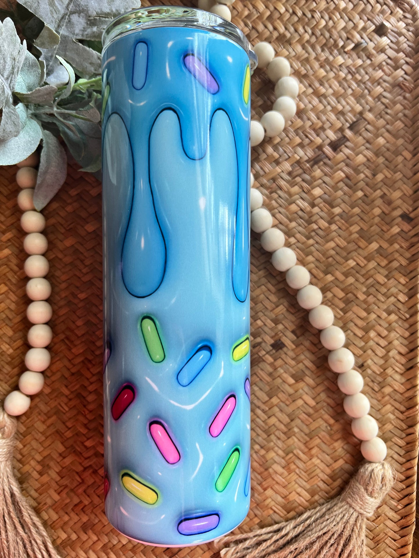 3D Sprinkles Blue Drip