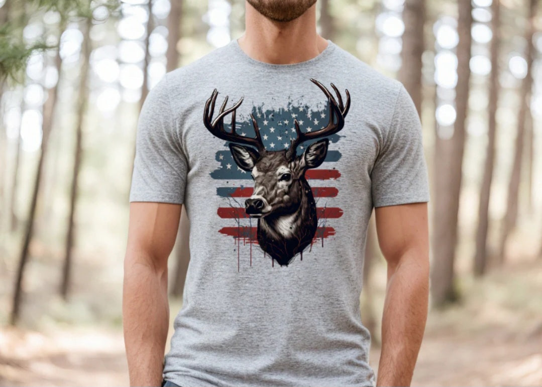 Deer American Flag E3