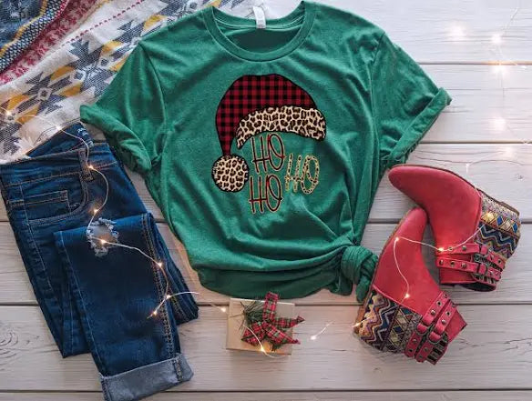 Ho Ho Ho Leopard Santa Hat CT