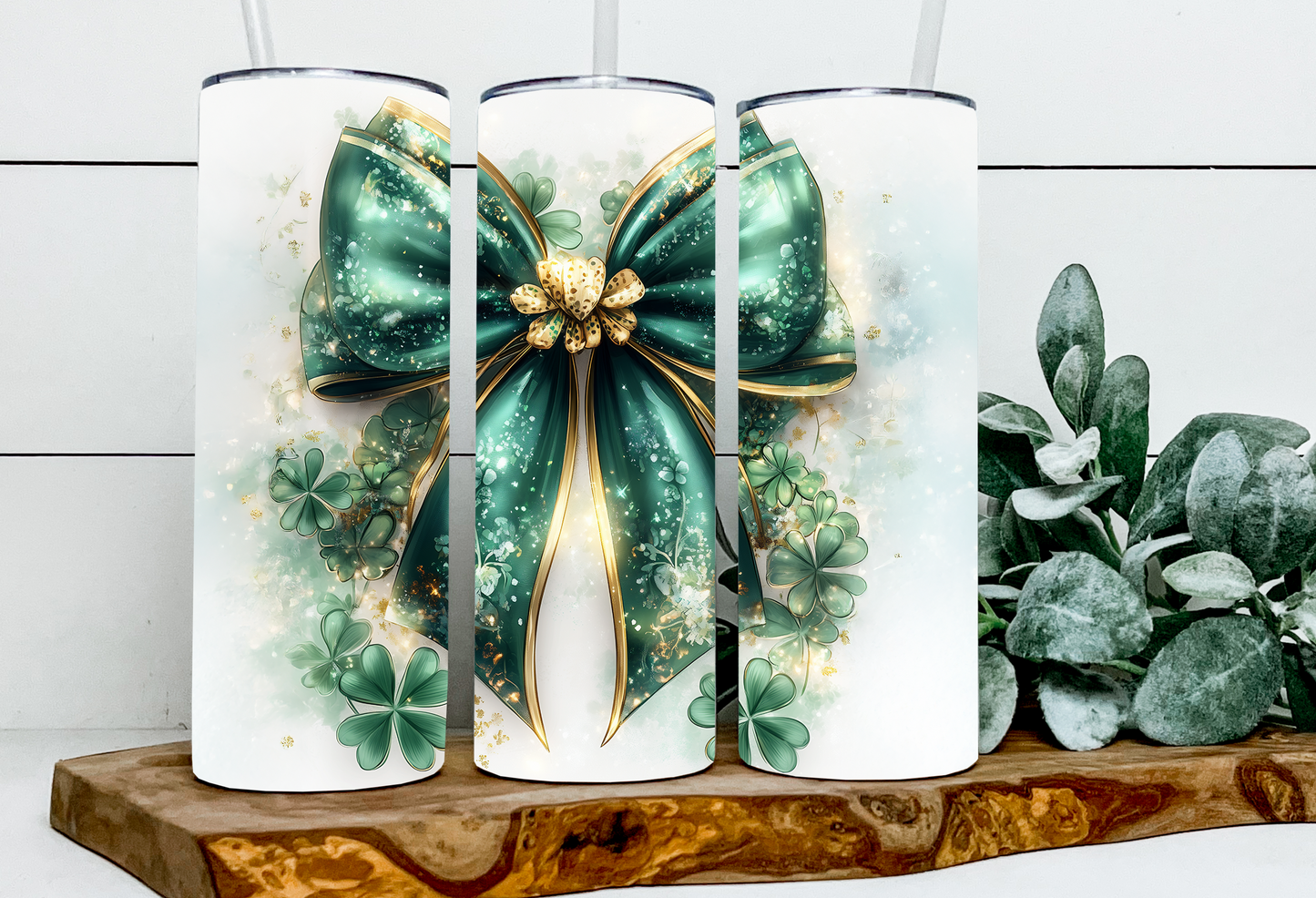 Shimmer Effect St Patricks Bow