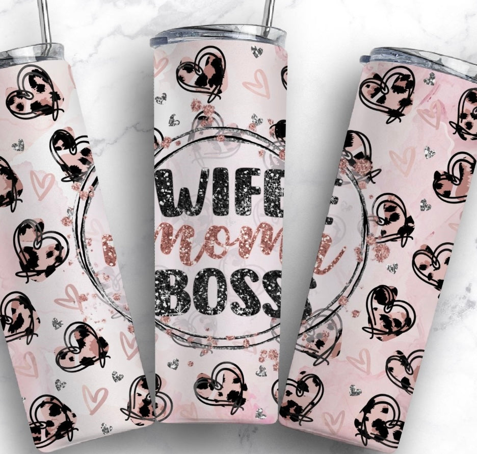 Wife Mom Boss Hearts