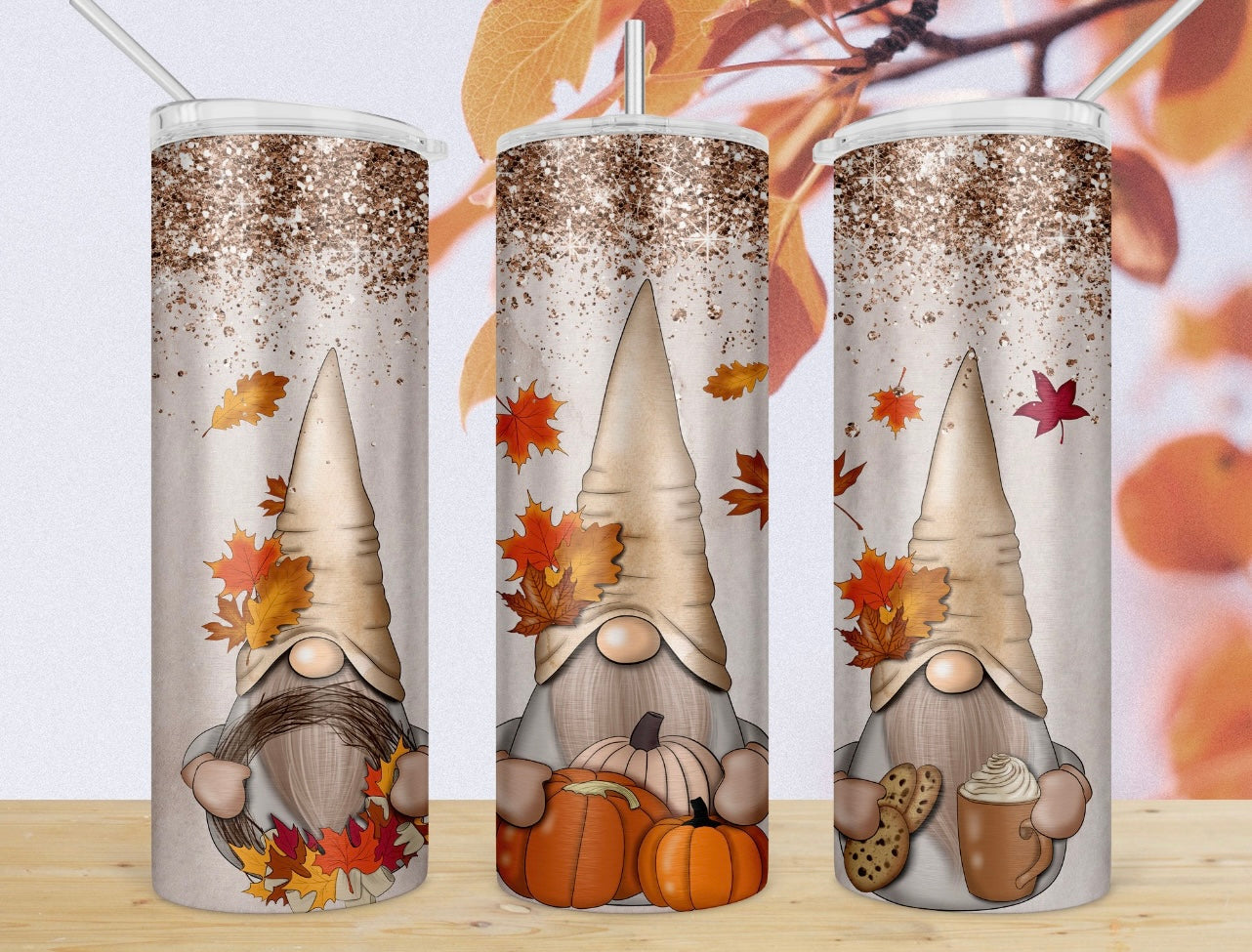 Fall Gnome Tumbler