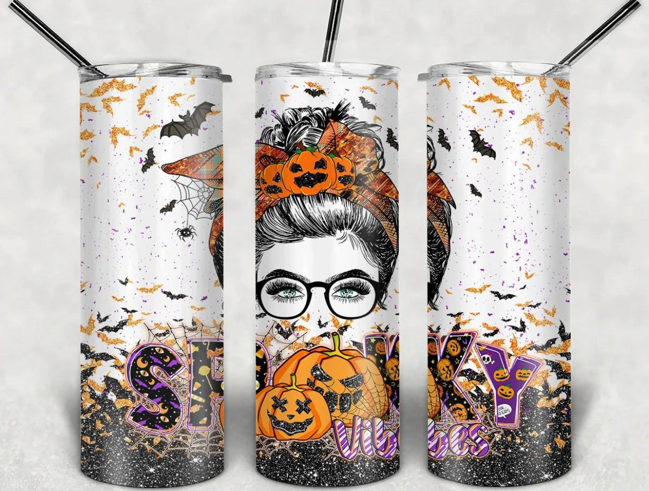 Spooky Vibes Messy Bun