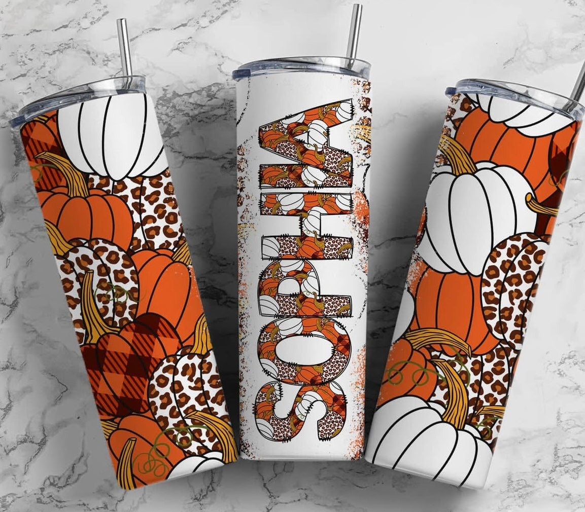 Pumpkins Fall Halloween Custom Name