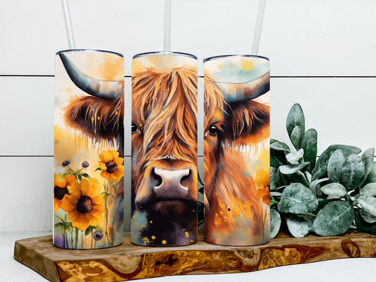 Highland and Sunflowers