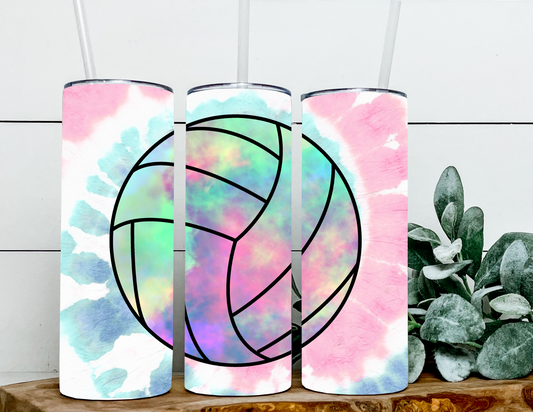 Pastel Tie Dye Volleyball