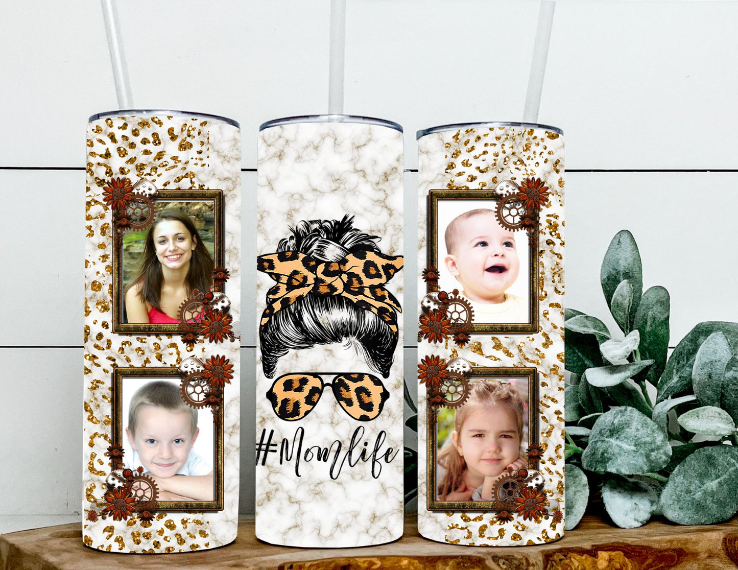 Mom Life Photo Tumbler