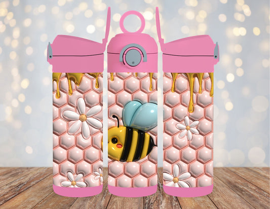 Bumble Bee Pink 3D Puff Effect