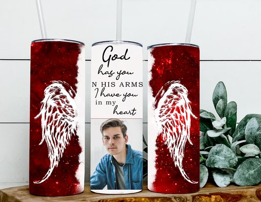 Memorial Red Photo Tumbler