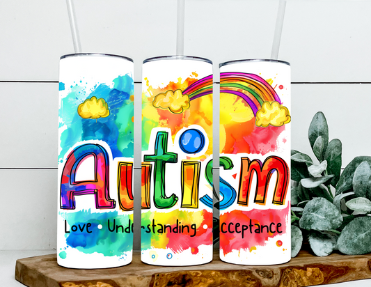 Autism Accept Love Understand Rainbow