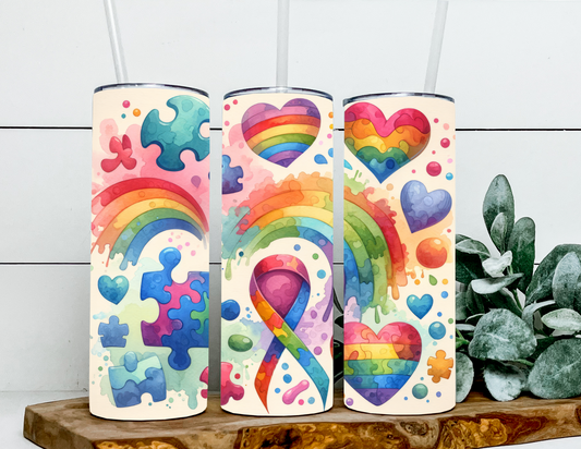 Autism Puzzle Piece Rainbows