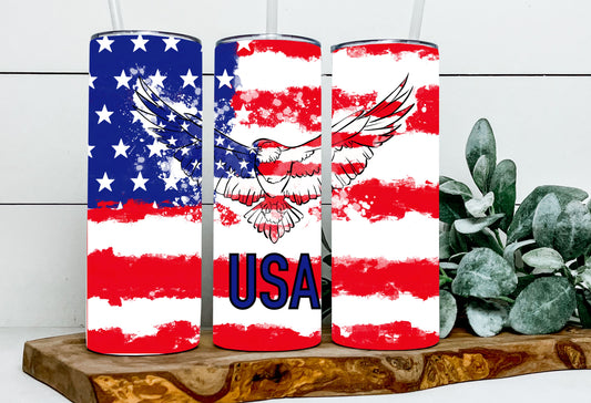 USA Soaring Eagle American Flag